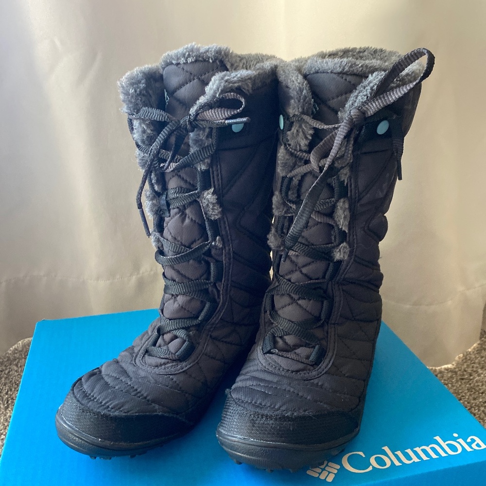 Columbia Youth Minx Mid III Snowboot Black Size 5